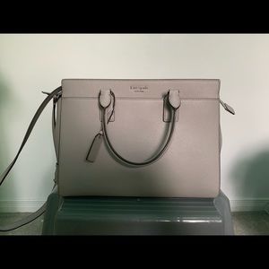 Large Grey Leather Kate Spade Bag